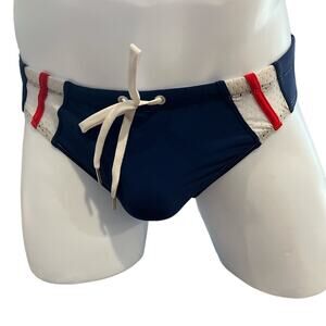 Andrew Christian Varsity Bikini Navy Blue Medium
